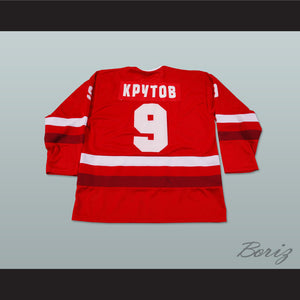 Vladimir Krutov 9 CCCP Russian Red Hockey Jersey