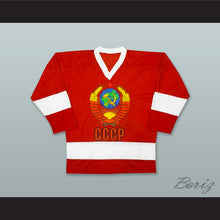 Load image into Gallery viewer, Vladislav Tretiak 20 USSR CCCP Soviet Union Red Hockey Jersey
