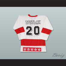 Load image into Gallery viewer, Vladislav Tretiak 20 USSR CCCP Soviet Union White Hockey Jersey