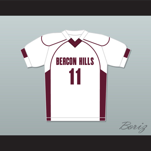 Scott McCall 11 Beacon Hills Cyclones Lacrosse Jersey Teen Wolf White