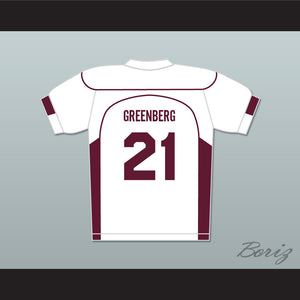 Greenberg 21 Beacon Hills Cyclones Lacrosse Jersey Teen Wolf White