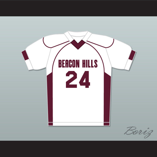Stiles Stilinski 24 Beacon Hills Cyclones Lacrosse Jersey Teen Wolf White