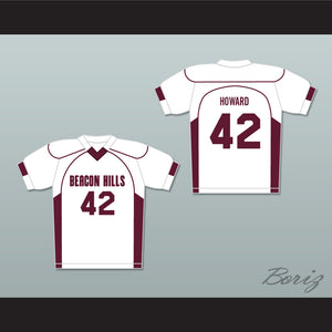 Scott Howard 42 Beacon Hills Cyclones Lacrosse Jersey Teen Wolf White