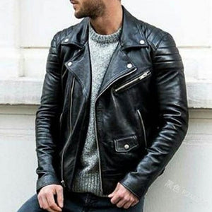 WEPBEL Men's Winter Leather Jacket Men Casual Loose PU Vintage Bomber Jacket Thick Fashion Windbreak Coat Male Clothing