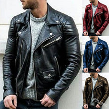 Load image into Gallery viewer, WEPBEL Men&#39;s Winter Leather Jacket Men Casual Loose PU Vintage Bomber Jacket Thick Fashion Windbreak Coat Male Clothing