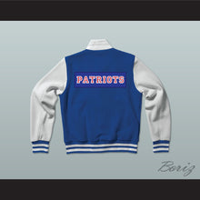Load image into Gallery viewer, Will Foster High School Patriots Blue Varsity Letterman Jacket-Style Sweatshirt The Red Sneakers