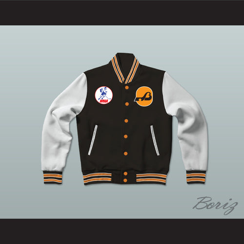WHA Baltimore Blades Black and White Varsity Letterman Jacket-Style Sweatshirt 1