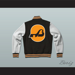 WHA Baltimore Blades Black and White Varsity Letterman Jacket-Style Sweatshirt 1
