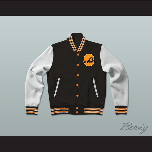 WHA Baltimore Blades Black and White Varsity Letterman Jacket-Style Sweatshirt 2