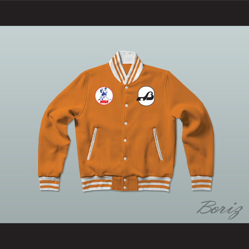 WHA Baltimore Blades Orange Varsity Letterman Jacket-Style Sweatshirt 1