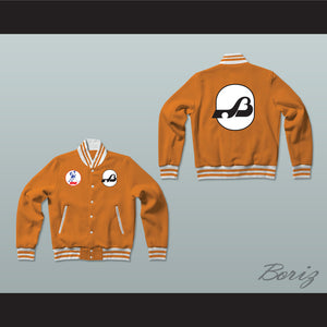 WHA Baltimore Blades Orange Varsity Letterman Jacket-Style Sweatshirt 1