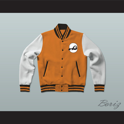 WHA Baltimore Blades Orange and White Varsity Letterman Jacket-Style Sweatshirt 2