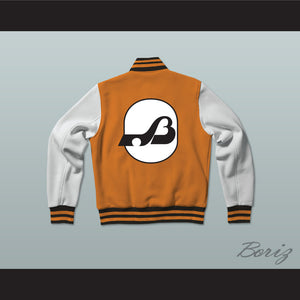 WHA Baltimore Blades Orange and White Varsity Letterman Jacket-Style Sweatshirt 2