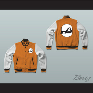 WHA Baltimore Blades Orange and White Varsity Letterman Jacket-Style Sweatshirt 2