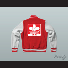 Load image into Gallery viewer, WHA Calgary Cowboys Red and White Varsity Letterman Jacket-Style Sweatshirt 1