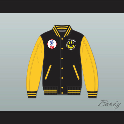 WHA Cincinnati Stingers Black and Yellow Varsity Letterman Jacket-Style Sweatshirt 1