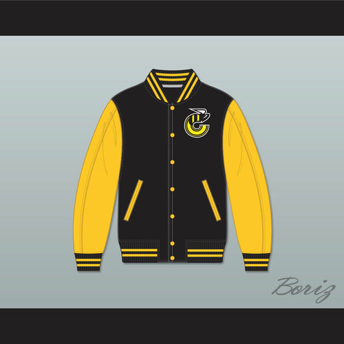WHA Cincinnati Stingers Black and Yellow Varsity Letterman Jacket-Style Sweatshirt 2