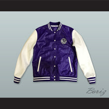 Load image into Gallery viewer, WHA Cleveland Crusaders Hockey Purple and White Lab Leather Varsity Letterman Jacket