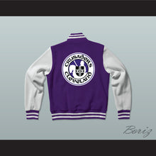 Load image into Gallery viewer, WHA Cleveland Crusaders Purple and White Varsity Letterman Jacket-Style Sweatshirt 1