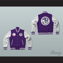 Load image into Gallery viewer, WHA Cleveland Crusaders Purple and White Varsity Letterman Jacket-Style Sweatshirt 1