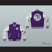Load image into Gallery viewer, WHA Cleveland Crusaders Purple and White Varsity Letterman Jacket-Style Sweatshirt 2