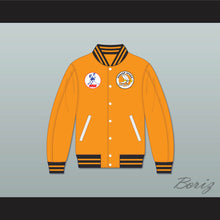 Load image into Gallery viewer, WHA Denver Spurs Orange Varsity Letterman Jacket-Style Sweatshirt 1