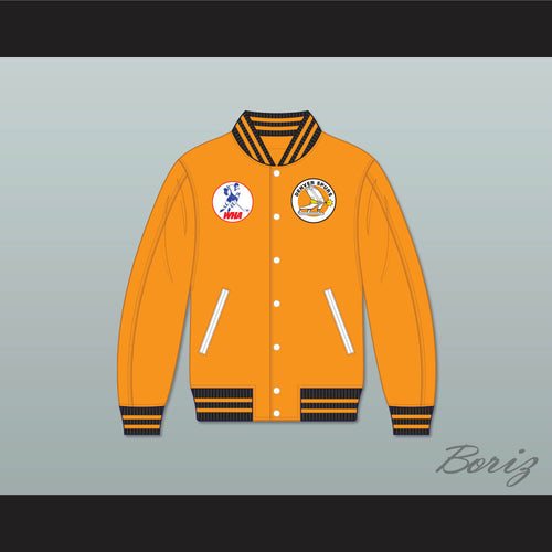 WHA Denver Spurs Orange Varsity Letterman Jacket-Style Sweatshirt 1