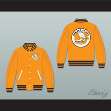 Load image into Gallery viewer, WHA Denver Spurs Orange Varsity Letterman Jacket-Style Sweatshirt 2
