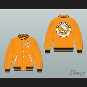 WHA Denver Spurs Orange Varsity Letterman Jacket-Style Sweatshirt 2