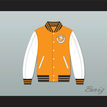 Load image into Gallery viewer, WHA Denver Spurs Orange and White Varsity Letterman Jacket-Style Sweatshirt 2