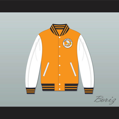 WHA Denver Spurs Orange and White Varsity Letterman Jacket-Style Sweatshirt 2