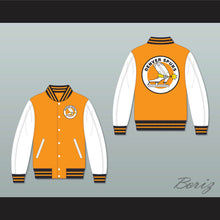 Load image into Gallery viewer, WHA Denver Spurs Orange and White Varsity Letterman Jacket-Style Sweatshirt 2