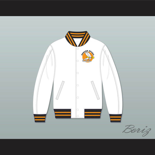WHA Denver Spurs White Varsity Letterman Jacket-Style Sweatshirt 2