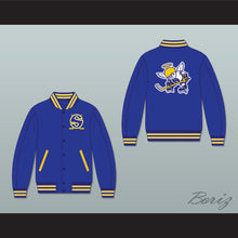 Load image into Gallery viewer, WHA Minnesota Blue Varsity Letterman Jacket-Style Sweatshirt 2