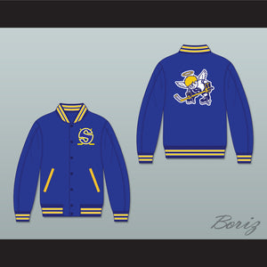 WHA Minnesota Blue Varsity Letterman Jacket-Style Sweatshirt 2