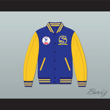 Load image into Gallery viewer, WHA Minnesota Blue and Yellow Varsity Letterman Jacket-Style Sweatshirt 1