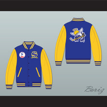 Load image into Gallery viewer, WHA Minnesota Blue and Yellow Varsity Letterman Jacket-Style Sweatshirt 1