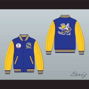 WHA Minnesota Blue and Yellow Varsity Letterman Jacket-Style Sweatshirt 1