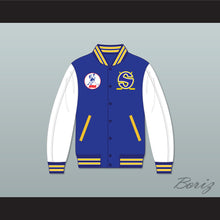 Load image into Gallery viewer, WHA Minnesota Blue and White Varsity Letterman Jacket-Style Sweatshirt 1