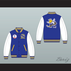 WHA Minnesota Blue and White Varsity Letterman Jacket-Style Sweatshirt 1