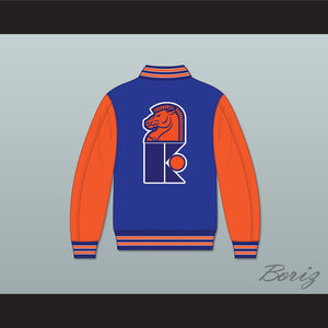 WHA New Jersey Knights Blue and Orange Varsity Letterman Jacket-Style Sweatshirt 1