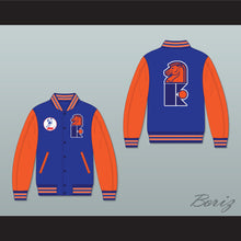 Load image into Gallery viewer, WHA New Jersey Knights Blue and Orange Varsity Letterman Jacket-Style Sweatshirt 1
