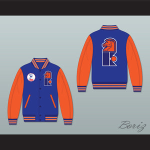 WHA New Jersey Knights Blue and Orange Varsity Letterman Jacket-Style Sweatshirt 1