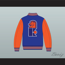 Load image into Gallery viewer, WHA New Jersey Knights Blue and Orange Varsity Letterman Jacket-Style Sweatshirt 2