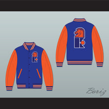 Load image into Gallery viewer, WHA New Jersey Knights Blue and Orange Varsity Letterman Jacket-Style Sweatshirt 2