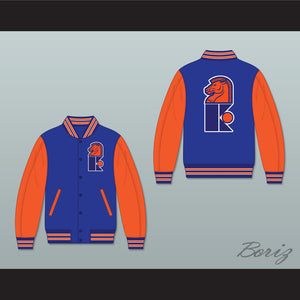 WHA New Jersey Knights Blue and Orange Varsity Letterman Jacket-Style Sweatshirt 2
