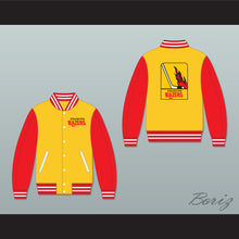 Load image into Gallery viewer, WHA Philadelphia Blazers Yellow and Red Varsity Letterman Jacket-Style Sweatshirt 2