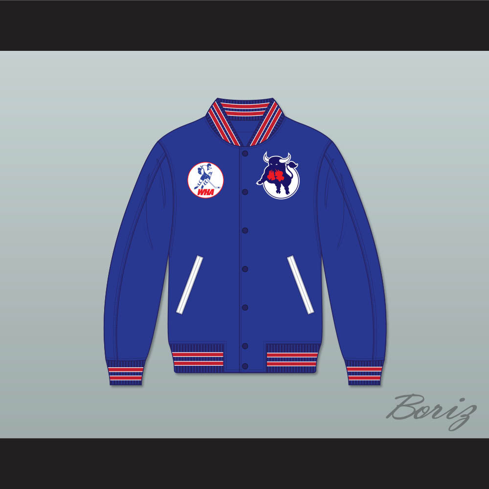 WHA Toronto Toros Blue Varsity Letterman Jacket-Style Sweatshirt 1