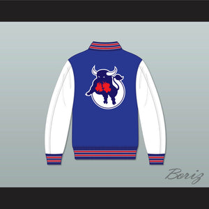 WHA Toronto Toros Blue and White Varsity Letterman Jacket-Style Sweatshirt 1
