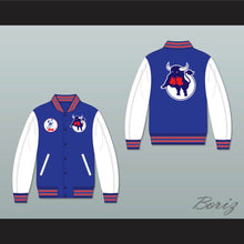 Load image into Gallery viewer, WHA Toronto Toros Blue and White Varsity Letterman Jacket-Style Sweatshirt 1